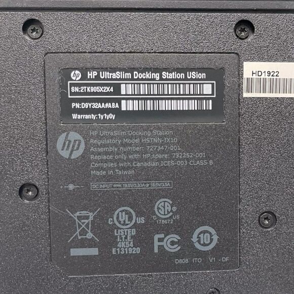 HP UltraSlim Docking Station - HSTNN-IX10 - Picture 7 of 8